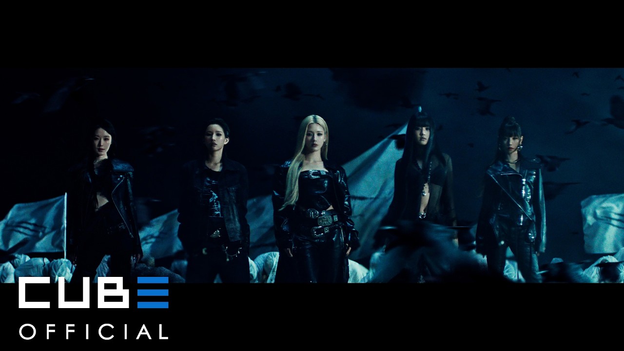 ‘We made’ 활동에 앞서 공개된 i-dle 공식 뮤직비디오. i-dle ‘Crow’ 공식 뮤직비디오의 아티스트 이미지