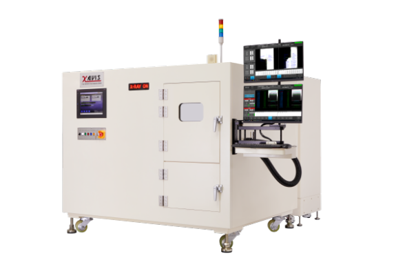9000FP 산업용 X-ray 검사 장비 XAVIS 로고가 붙은 9000FP 엑스레이 검사 장비와 판독 모니터