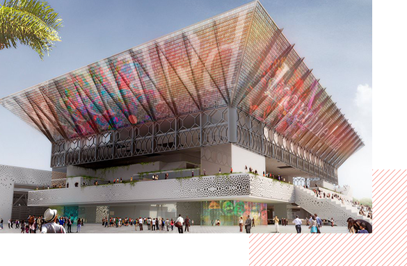 메쎄이상이 KINEXIN을 통해 운영업체로 선정됐다고 소개하는 인도 YASHOBHOOMI(IICC). YASHOBHOOMI(IICC) 전시·컨벤션센터